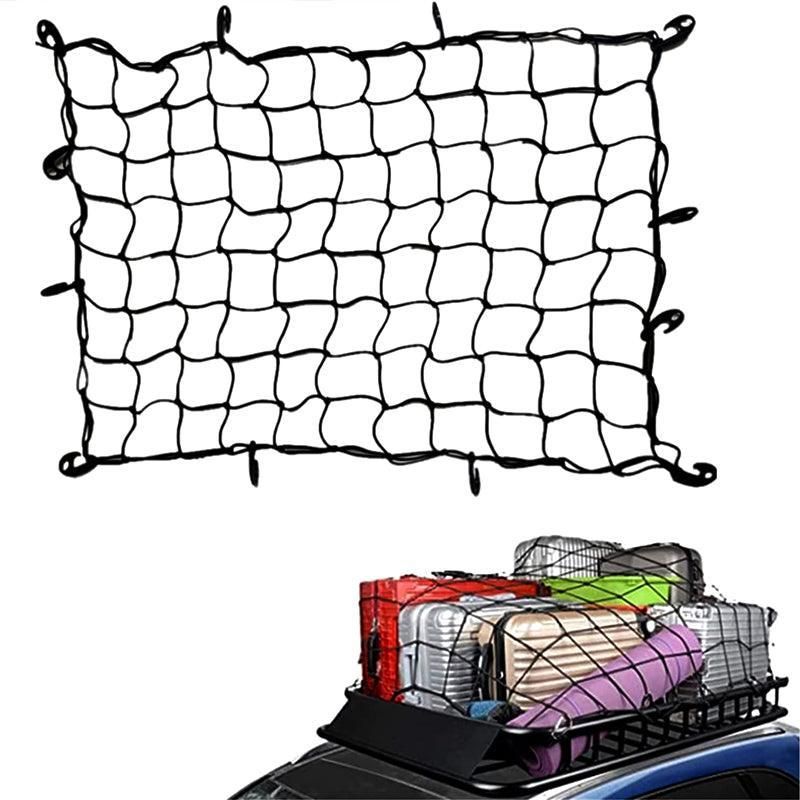 Premium Car Roof Cargo Bungee Net 120x90cm with 12 Hooks