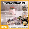 Transparent Disposable Baking Mousse Take-out Box - 30pcs 15*15*13cm with Handles - SuperSaverAU - view 1