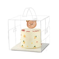 Transparent Disposable Baking Mousse Take-out Box - 30pcs 15*15*13cm with Handles - SuperSaverAU - view 2