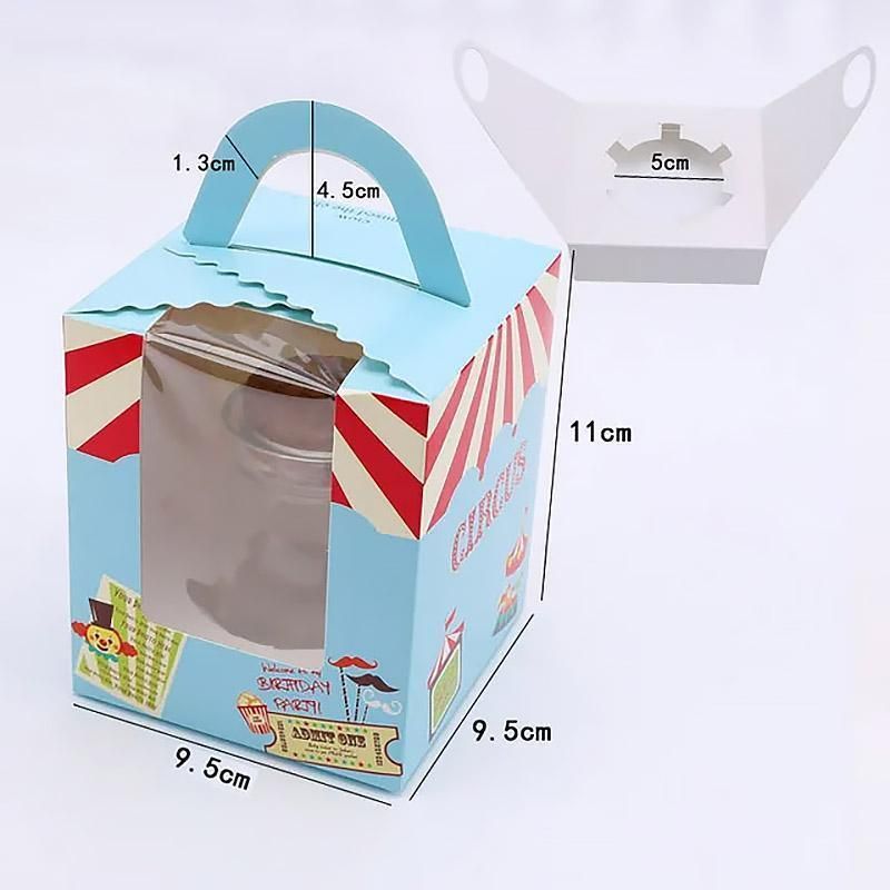 Premium Muffin Cake Boxes – England Style 50 Pack with Window & Handle