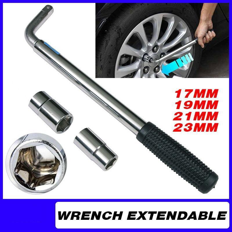 Premium Extendable Car Wheel Brace Lug Wrench with Sockets