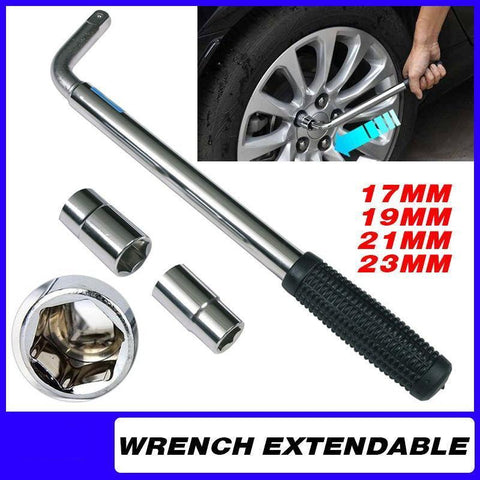 Premium Extendable Car Wheel Brace Lug Wrench with Sockets