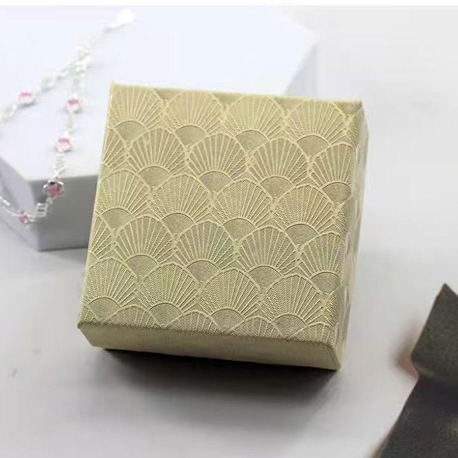 25X Jewelry Gift Boxes Shell Pattern 7.5CM Small GiftBox Empty Jewelry With Foam - Blue - SuperSaverAU - view 1