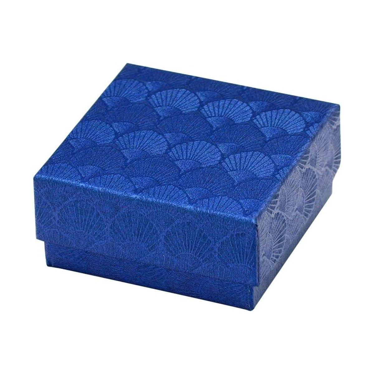 25X Jewelry Gift Boxes Shell Pattern 7.5CM Small GiftBox Empty Jewelry With Foam - Blue - SuperSaverAU - view 5