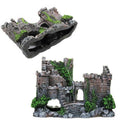 Premium Resin Aquarium Castle Ornament with Hide Cave