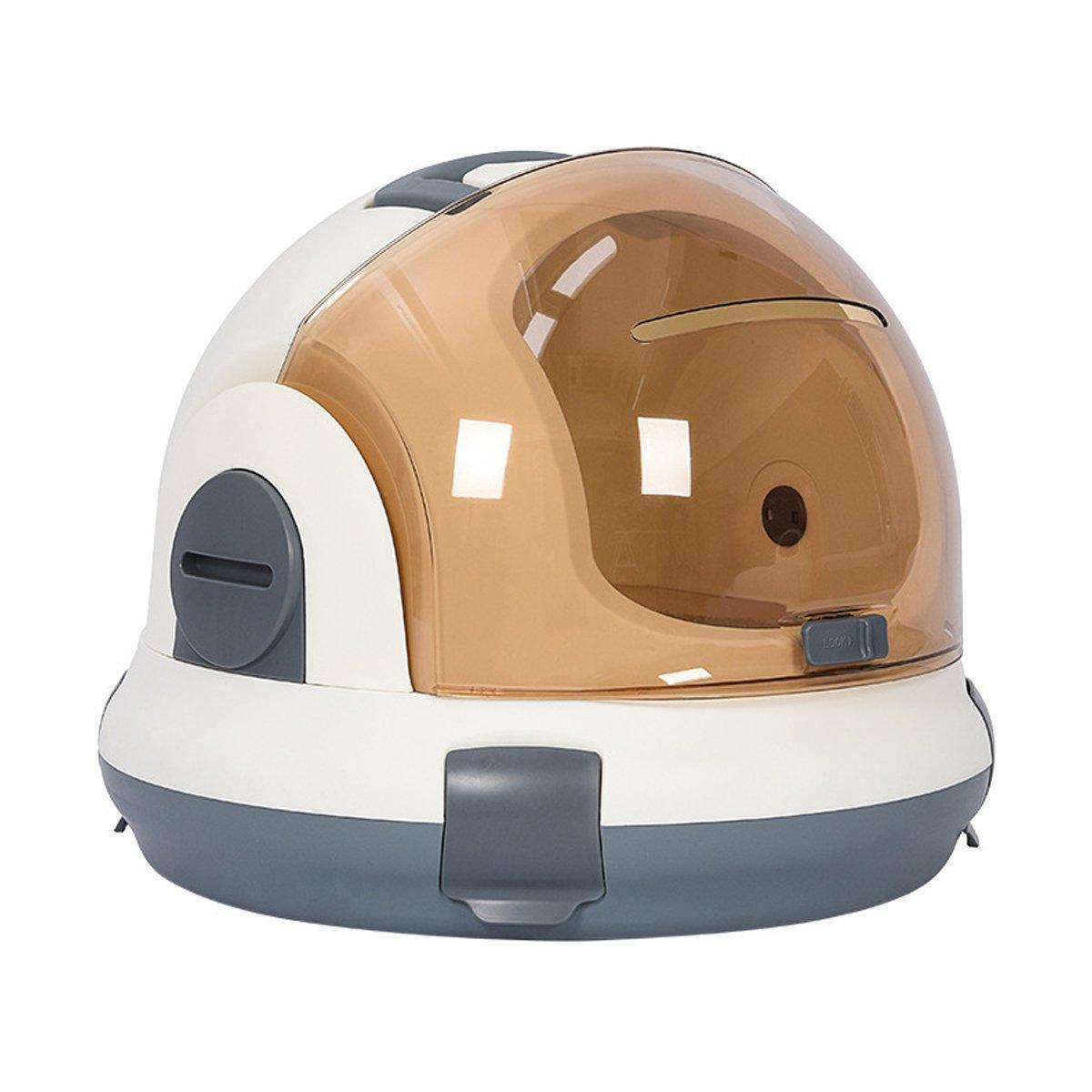 Portable Cat Carrier Space Capsule - Large Capacity, Stylish, Safe, Champagne