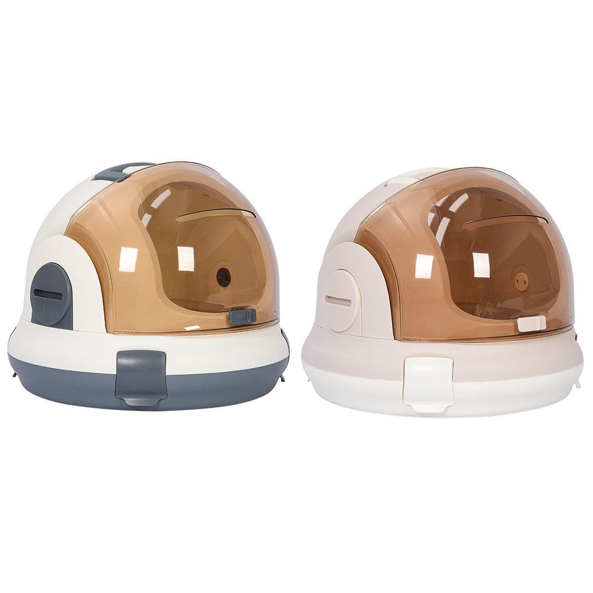 Portable Cat Carrier Space Capsule - Large Capacity, Grey, Safe & Stylish - SuperSaverAU - view 2