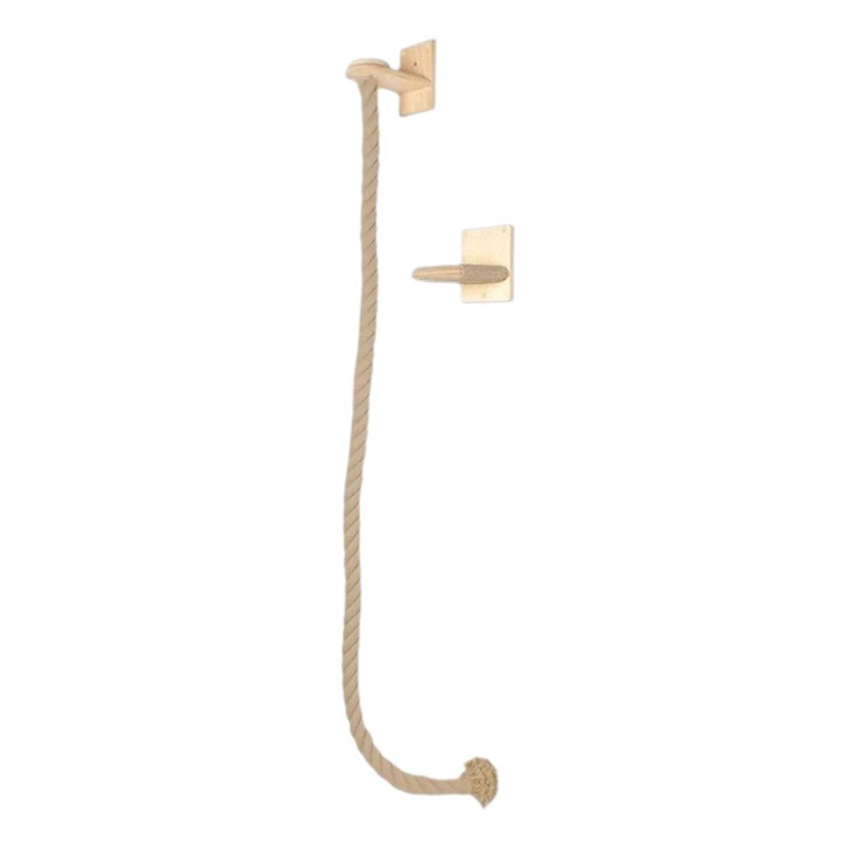 Cat Climbing Frame 150cm with Rope & Leash for Interactive Play - Brown