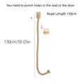 Cat Climbing Frame 150cm with Rope & Leash for Interactive Play - Brown - SuperSaverAU - view 3