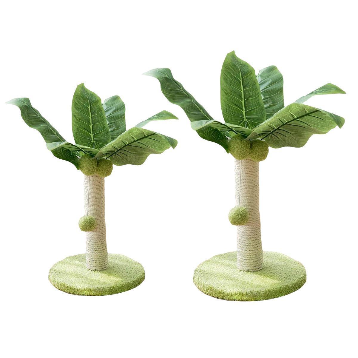 Coconut Tree Cat Scratching Post Sisal Covered Scratcher Pole Toy 32/38cm