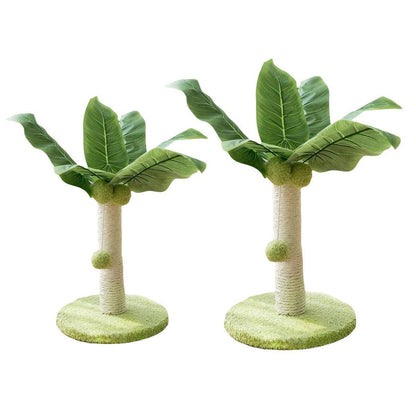 Coconut Tree Cat Scratching Post Sisal Covered Scratcher Pole Toy 32/38cm