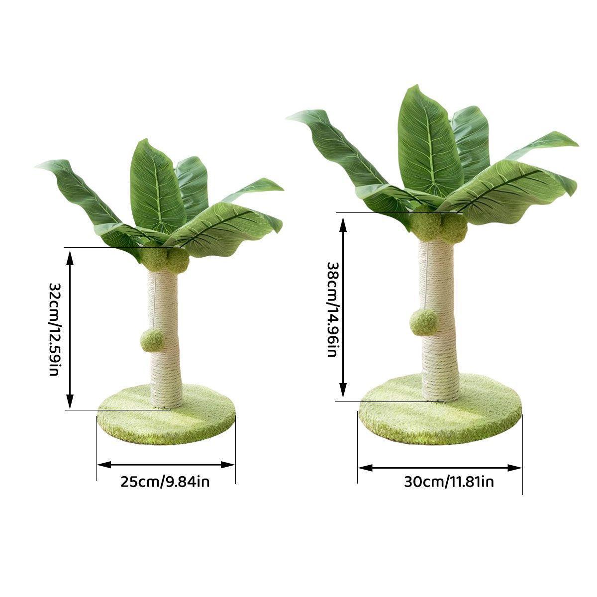 Coconut Tree Cat Scratching Post Sisal Covered Scratcher Pole Toy 32/38cm