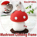 Premium Red Mushroom Cat Climbing Frame with Sisal Scratcher