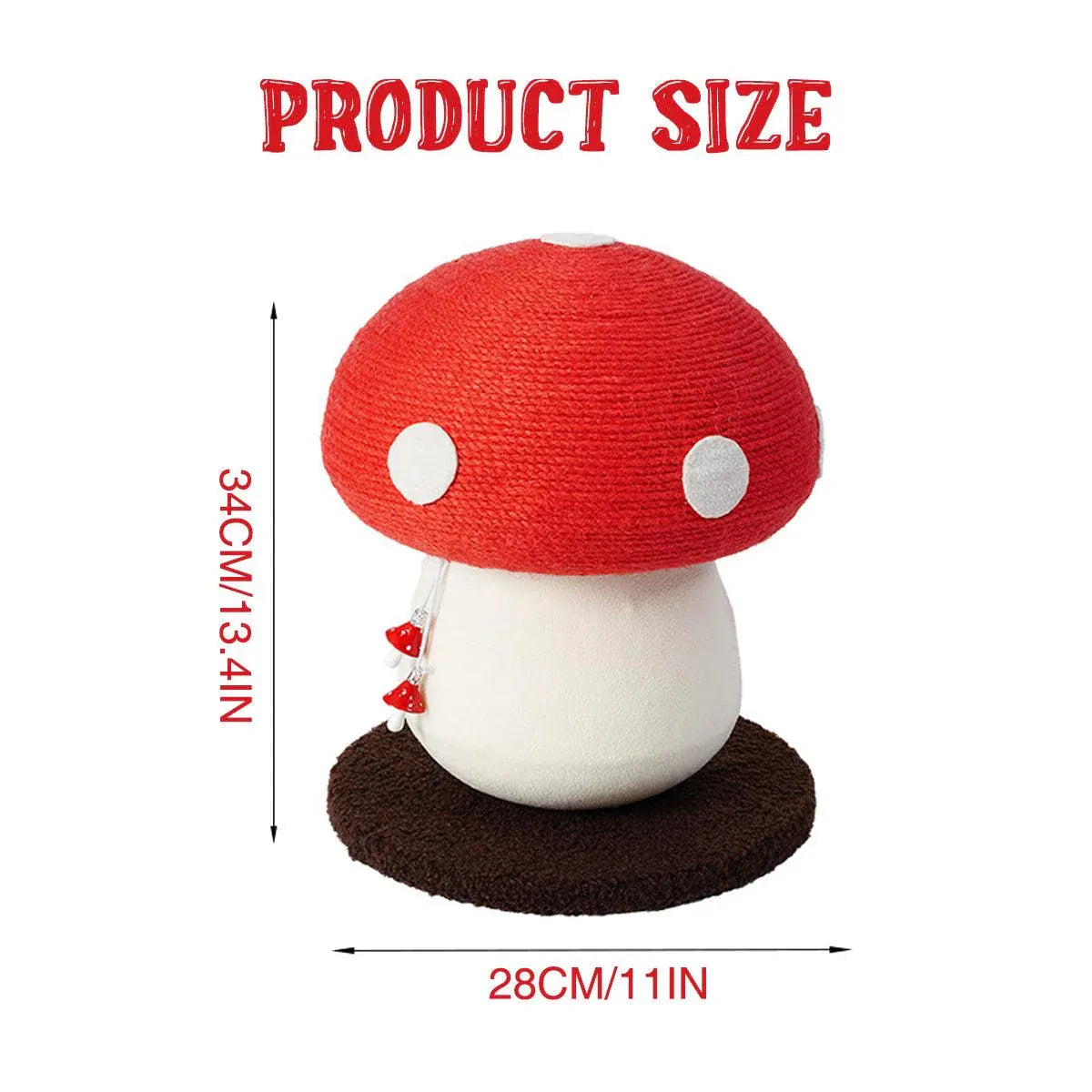 Premium Red Mushroom Cat Climbing Frame with Sisal Scratcher