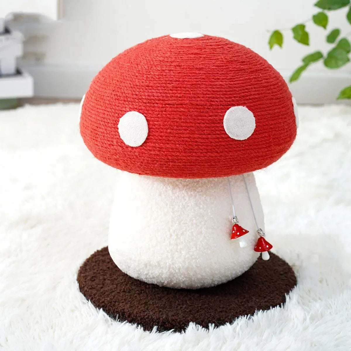 Premium Red Mushroom Cat Climbing Frame with Sisal Scratcher