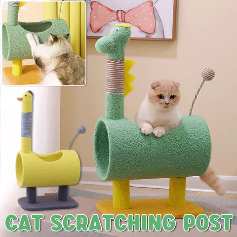 Premium Cat Climbing Frame with Sisal Scratching Post - Yellow
