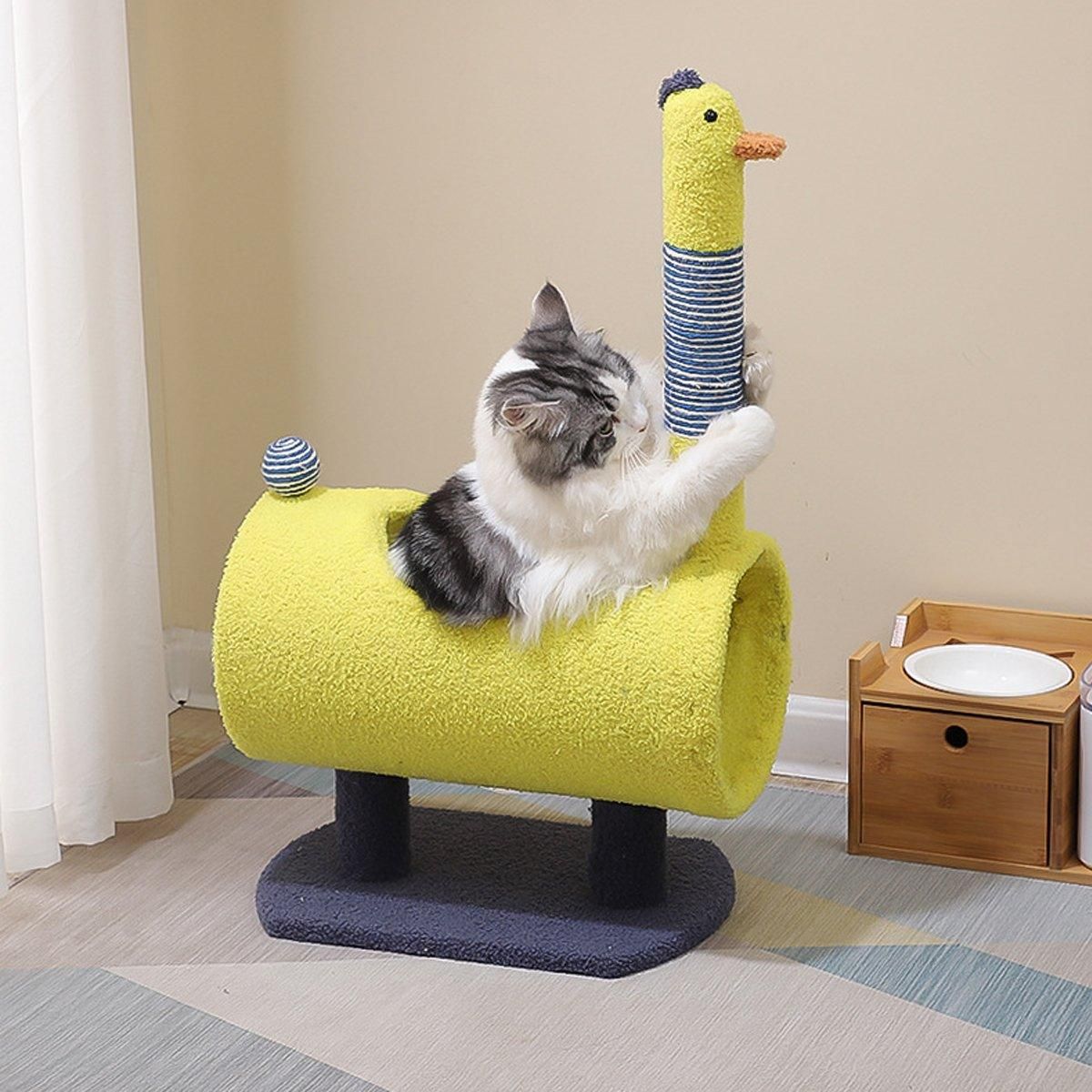 Premium Cat Climbing Frame with Sisal Scratching Post - Yellow
