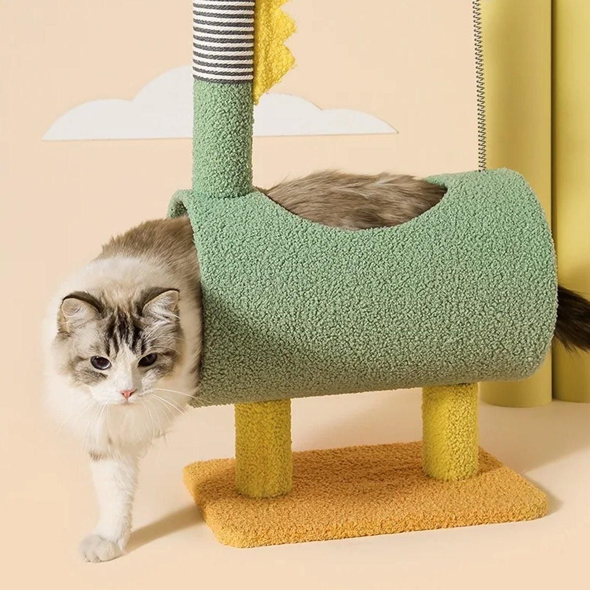 Premium Cat Climbing Frame with Sisal Scratching Post - Yellow