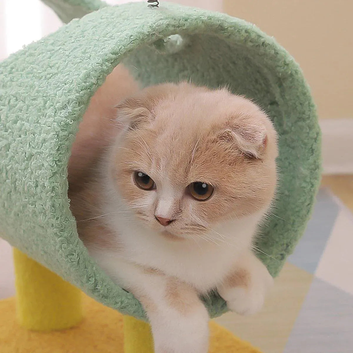 Premium Cat Climbing Frame with Sisal Scratching Post - Yellow