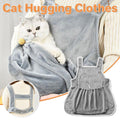 Non-stick Hair Cat Apron Suit, Kangaroo Style, 74cm x 60cm, Grey - SuperSaverAU - view 1