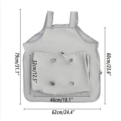 Cat Carrying Apron Non Stick Hair Kangaroo Pouch Pet Grooming Suit Portable