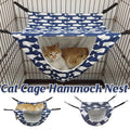 Hanging Pet Hammock Nest 47cm × 38cm × 27cm - Soft Suede, Blue Whale - SuperSaverAU - view 1
