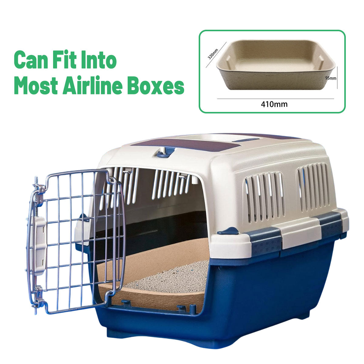 Premium Disposable Biodegradable Pulp Cat Litter Boxes - 10 Pack