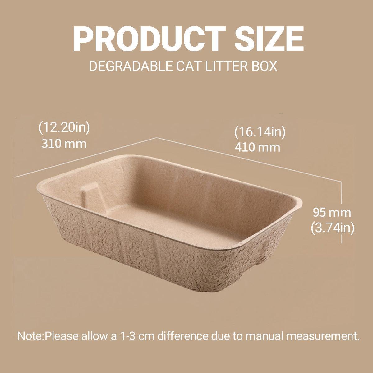 Eco-Friendly Disposable Cat Litter Pans, 16.14x12.20x3.74 inches, 5 Pack