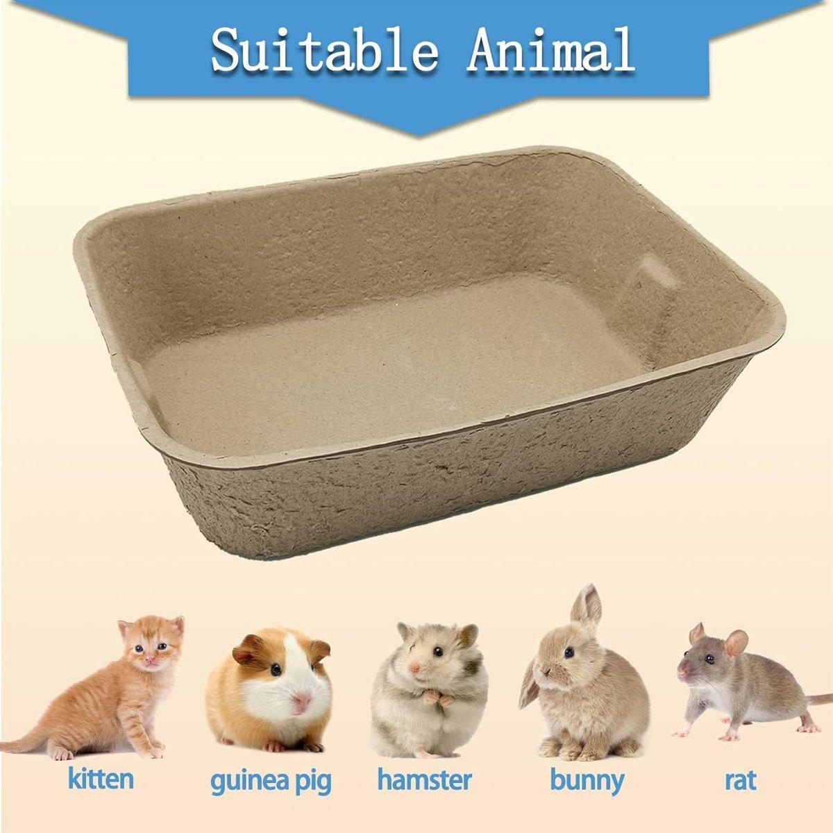 Eco-Friendly Disposable Cat Litter Pans, 16.14x12.20x3.74 inches, 5 Pack