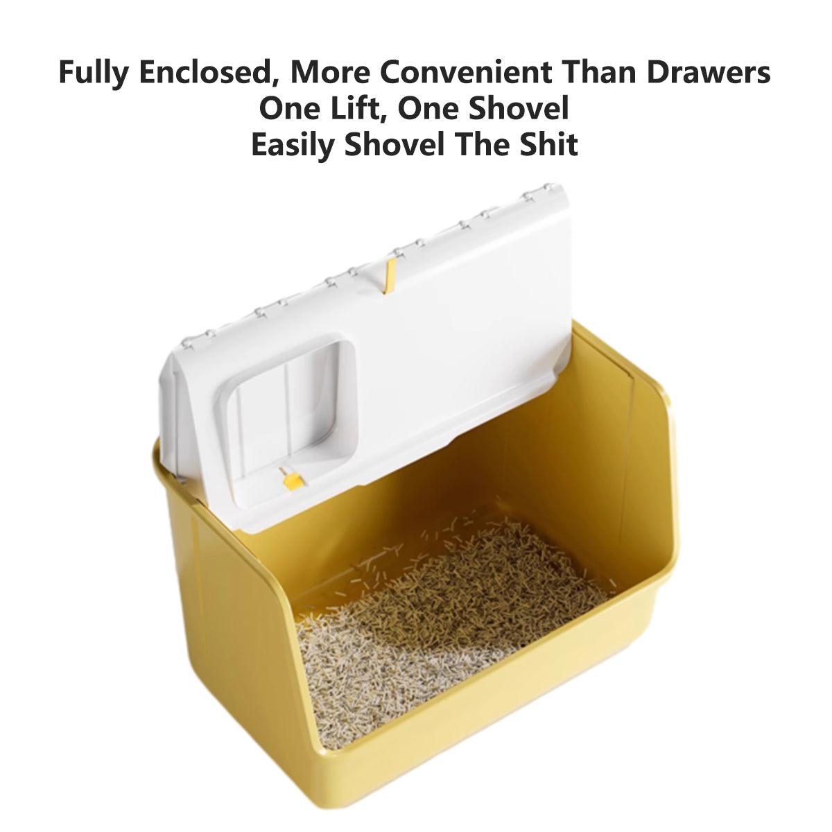Large Fully Enclosed Cat Litter Box 23.6x14.96x15.74 inches with Odor Control - Green - SuperSaverAU - view 5