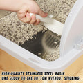 Premium Stainless Steel Cat Litter Box with Flip Cover - Grey