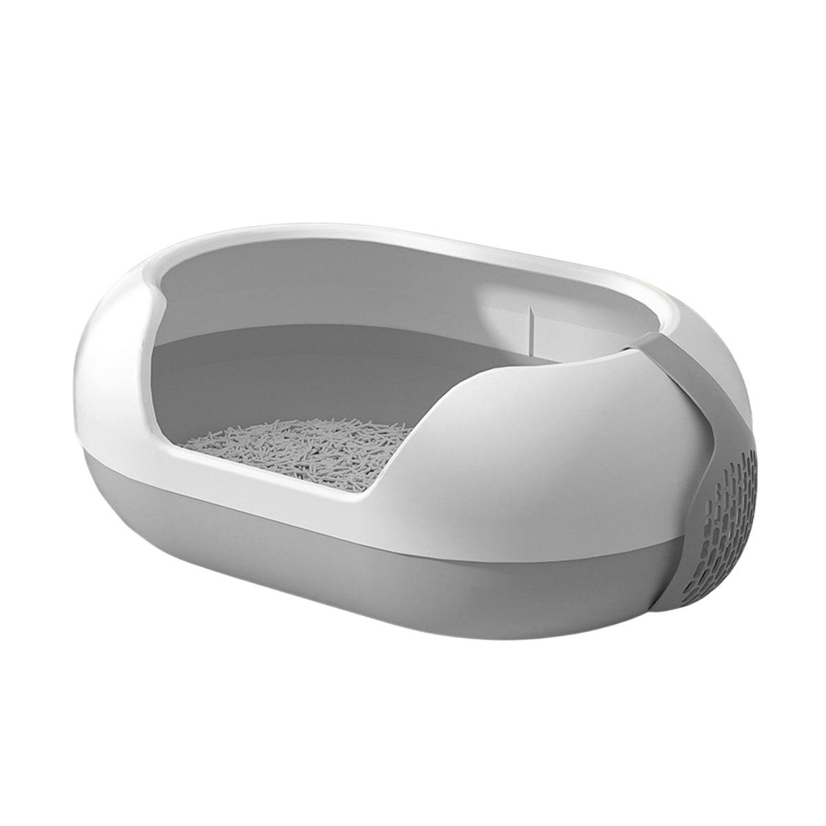 Large Semi Closed Cat Litter Box 60x41x23 cm - Easy Clean, Durable Design, Orange - SuperSaverAU - view 6