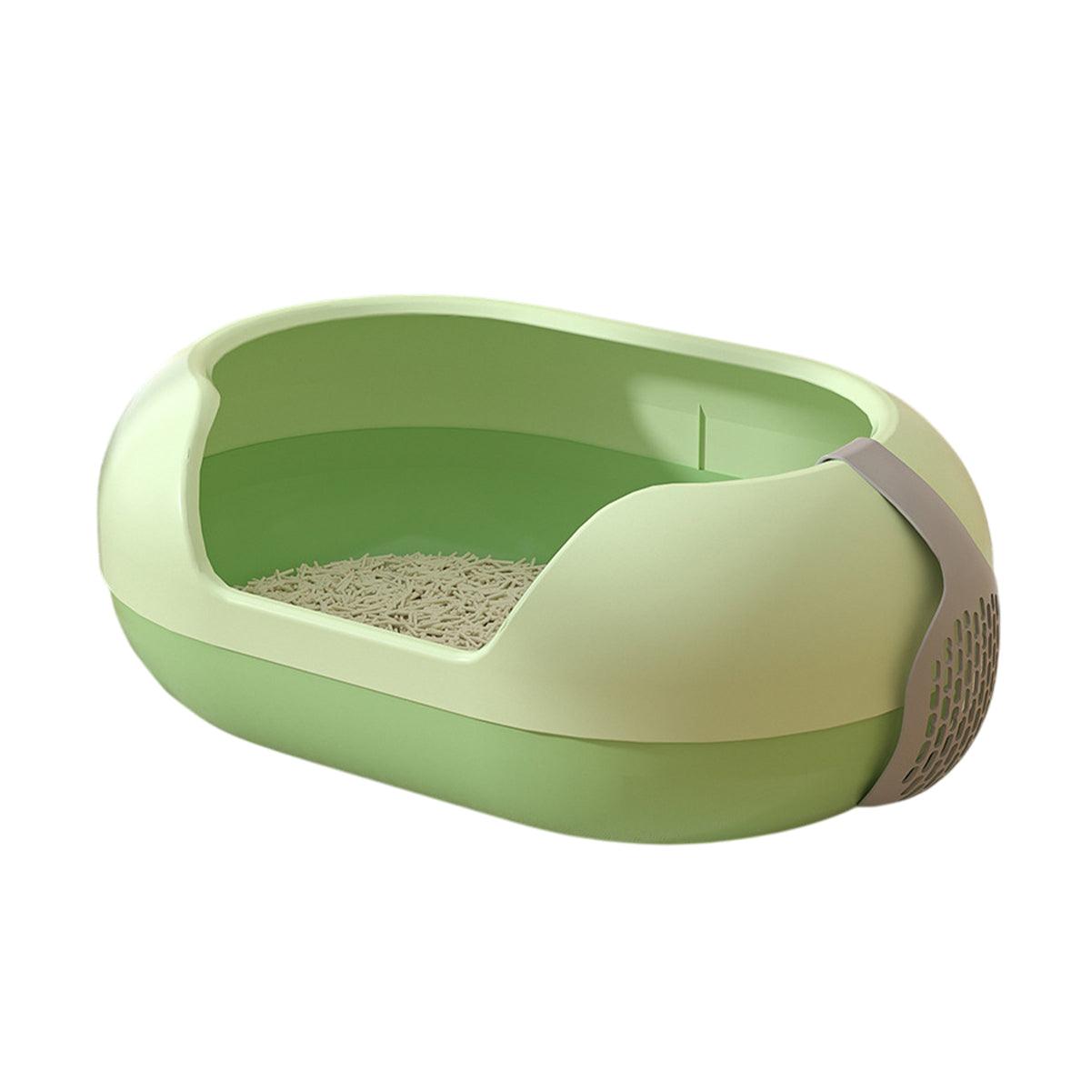 Large Semi Closed Cat Litter Box 60x41x23 cm - Easy Clean, Durable Design, Orange - SuperSaverAU - view 8
