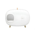 Semi-Enclosed Cat Litter Box - Drawer Style, Spacious, White, 60cm x 45cm x 38cm - SuperSaverAU - view 6