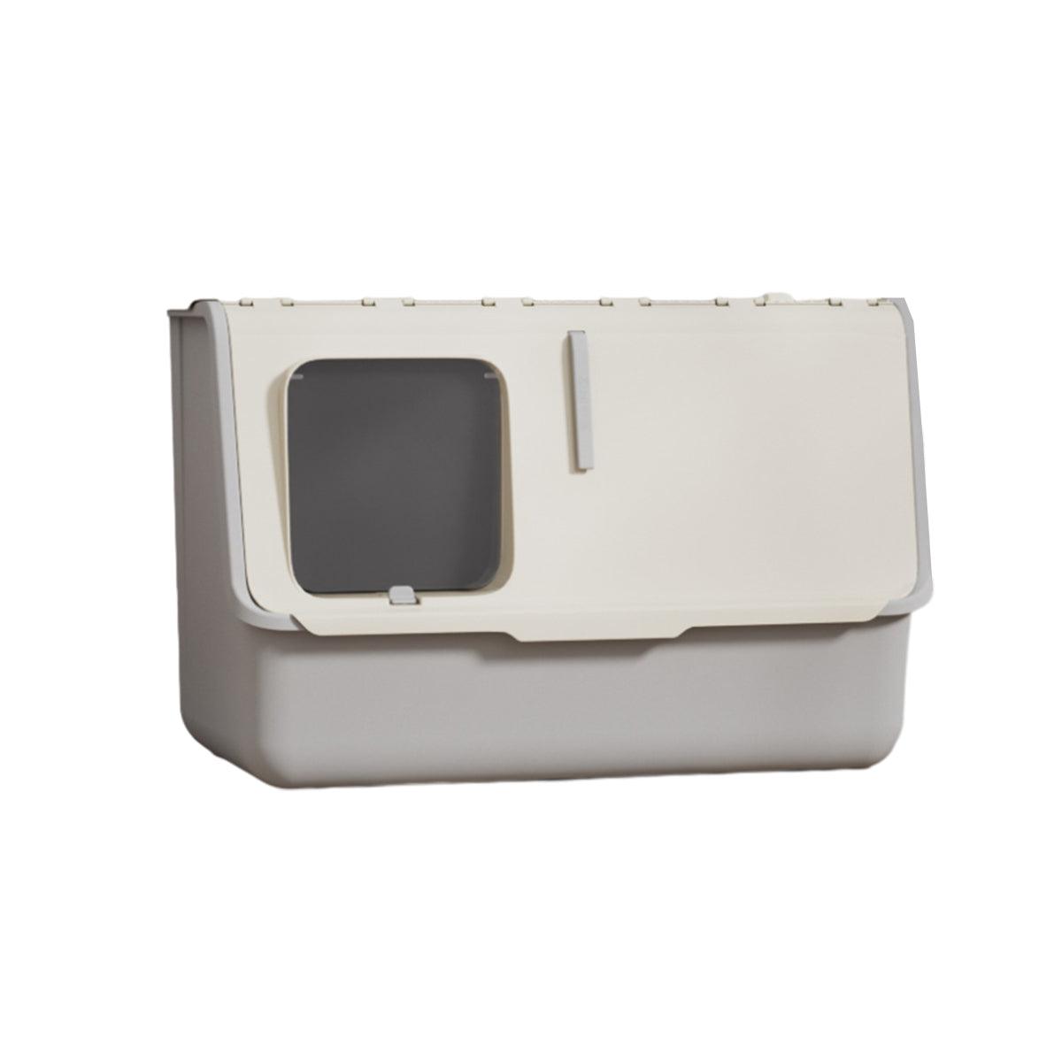Large Fully Enclosed Cat Litter Box with Lid, 23.6x14.96x15.74 inches, Odour Control, Yellow - SuperSaverAU - view 6