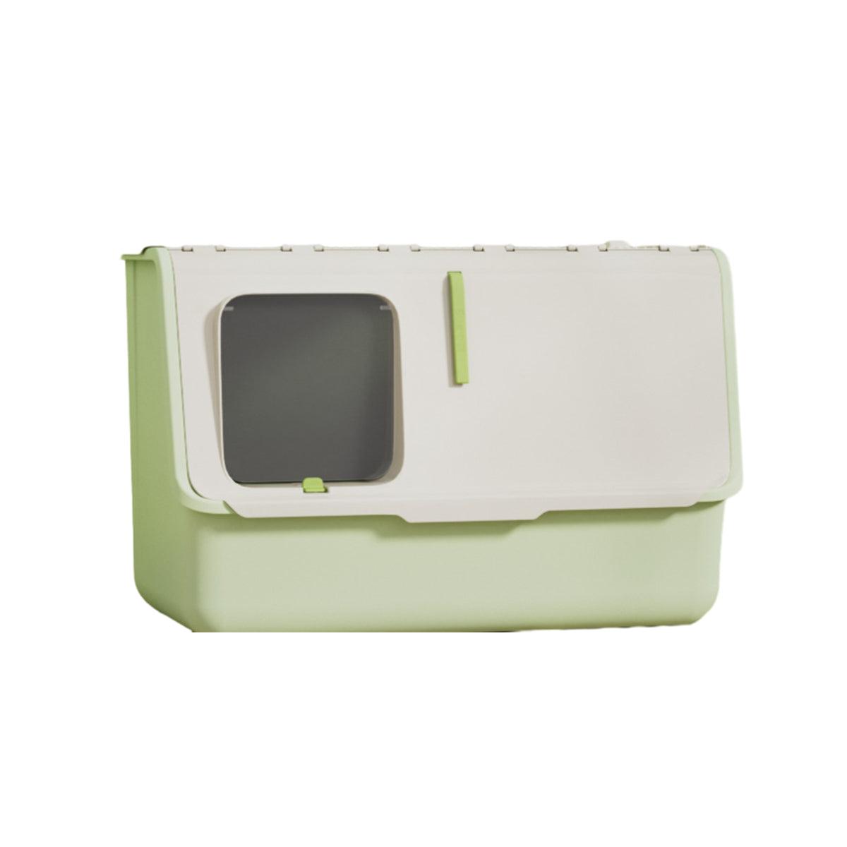 Large Fully Enclosed Cat Litter Box with Lid, 23.6x14.96x15.74 inches, Odour Control, Yellow - SuperSaverAU - view 8