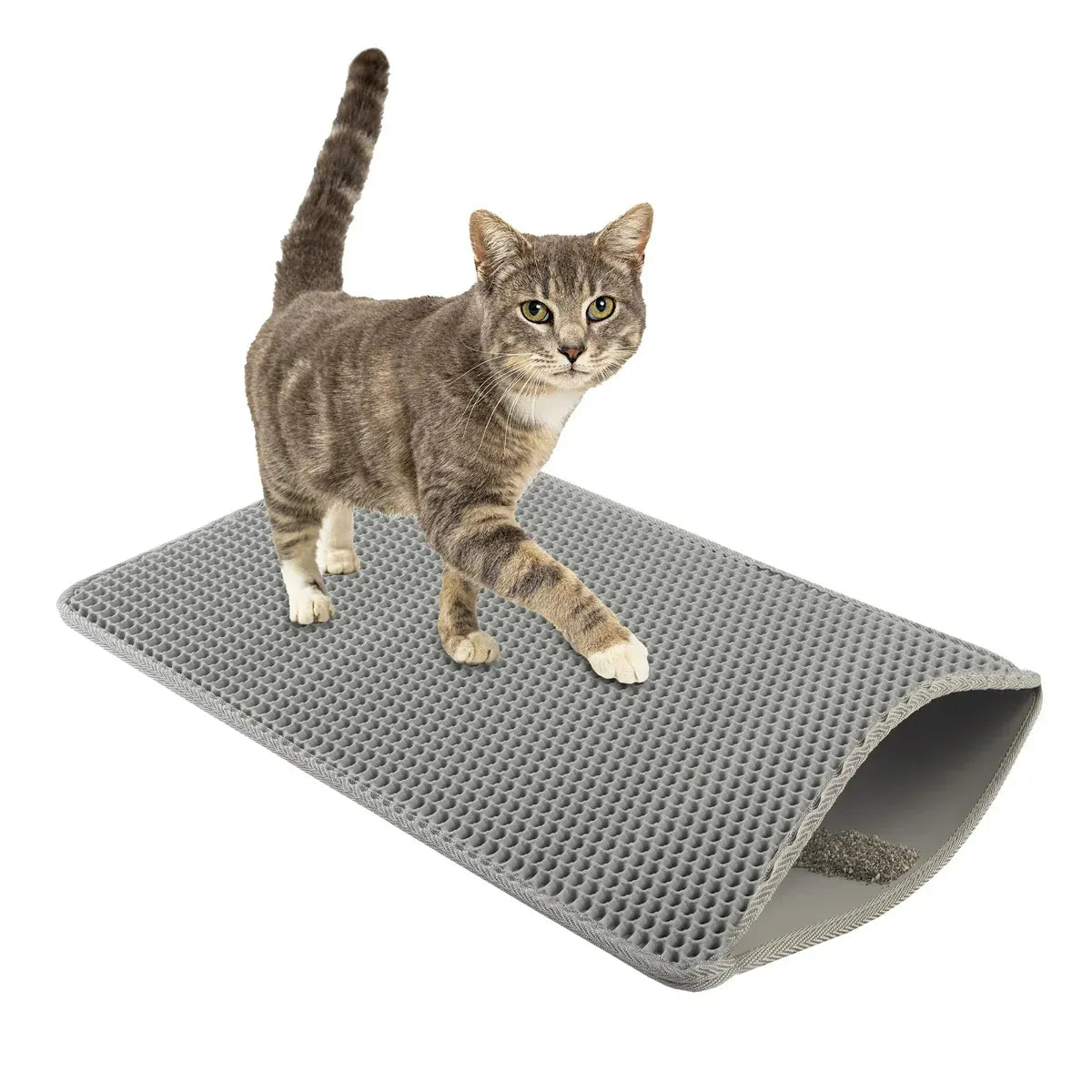 Premium Washable Cat Litter Mat Waterproof Honeycomb Pad - 30 x 47cm