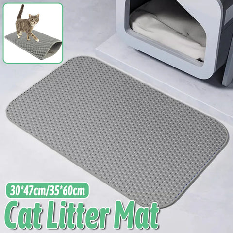 Premium Washable Cat Litter Mat Waterproof Honeycomb Pad - 35 x 60cm