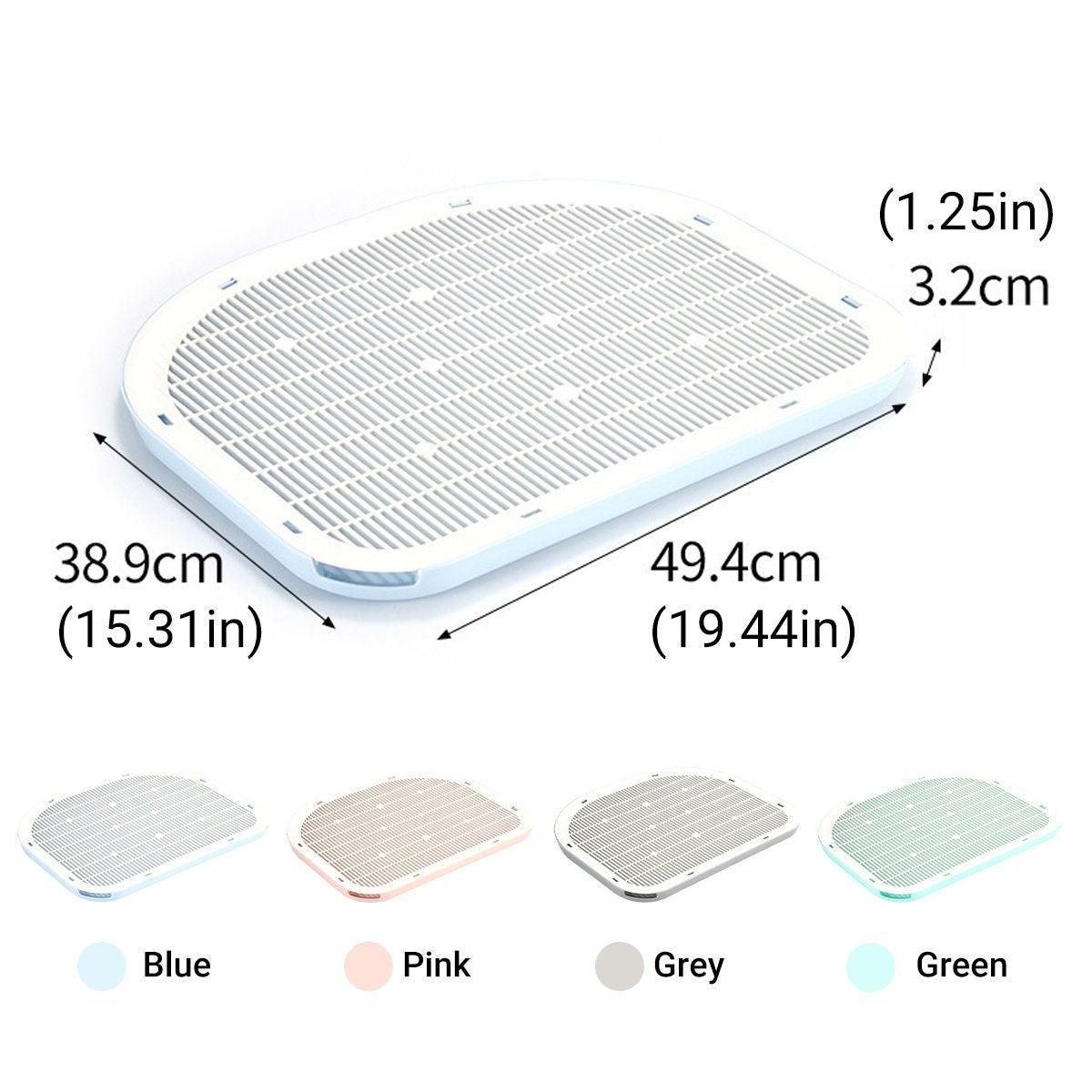 Litter Mat Anti-spill Double Layer Cat Toilet Mat 49.4cm x 38.9cm - Pink - SuperSaverAU - view 3