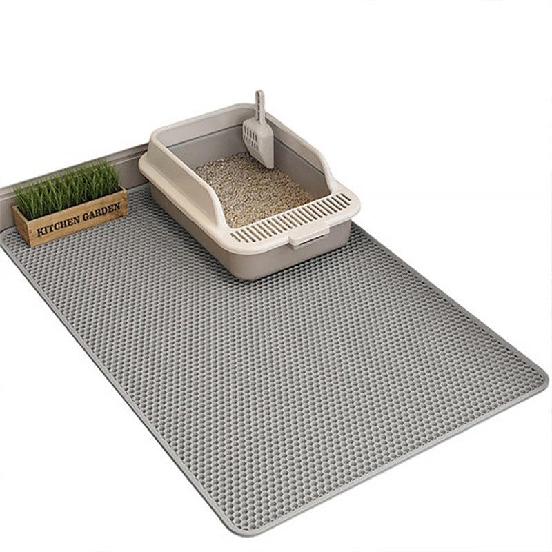 Double Layer Cat Litter Mat Waterproof Non-Slip Easy to Clean - 75x55cm