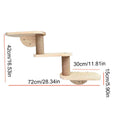 Premium Solid Wood Wall Mounted Cat Climbing Tree with Sisal Scratcher