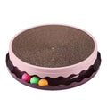 Cat Scratcher Turntable Toy - Large Round 36 cm Corrugated Board with Balls - Yellow - SuperSaverAU - view 6
