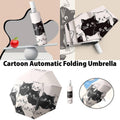 Automatic Folding Umbrella 38.18" Cat Design, UV Protection, Lightweight, Portable - SuperSaverAU - view 1