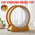 Premium Wooden Cat Exercise Wheel with Silent Roller