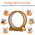 Premium Wooden Cat Exercise Wheel with Silent Roller
