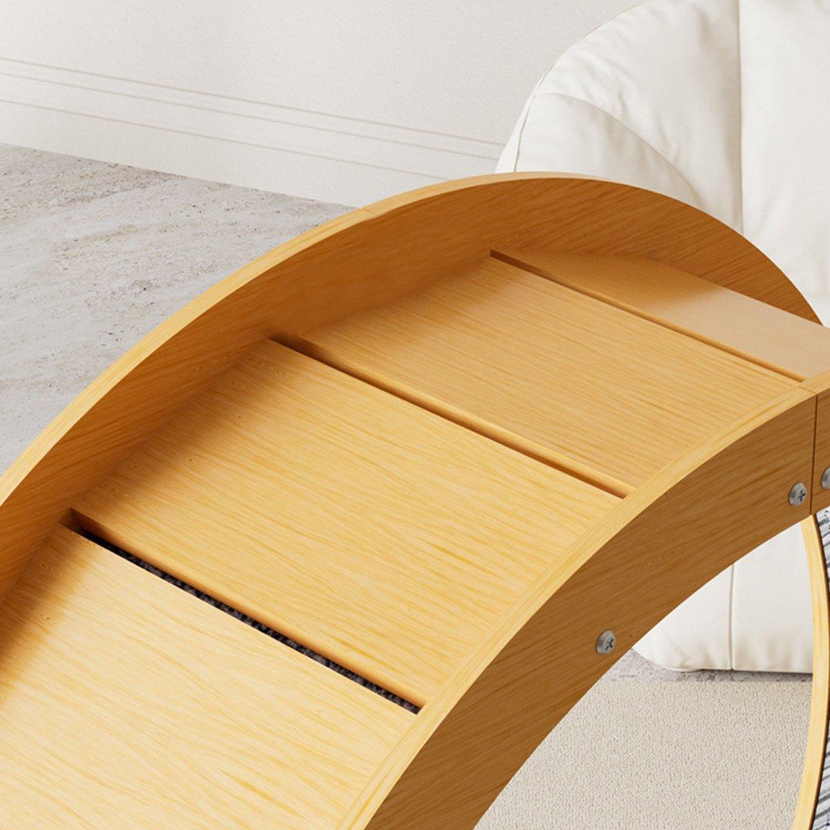 Premium Wooden Cat Exercise Wheel with Silent Roller