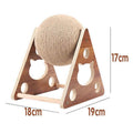 Wooden Cat Scratcher Toy with Rotating Sisal Ball, 18 × 19 × 17 cm - SuperSaverAU - view 3