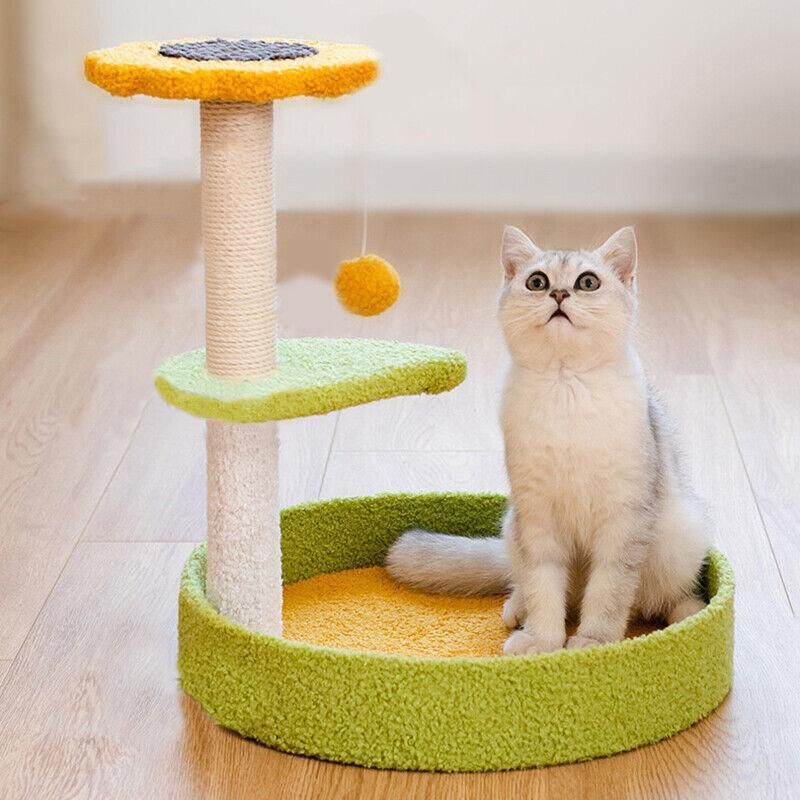 Cat Tree Scratching Tower Post - Ecofriendly, Multifunctional, 40*44cm