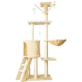 Cat Tree Scratching Post Gym House Condo Scratcher Tower - 49cm x 35cm x 135cm - Brown - SuperSaverAU - view 6