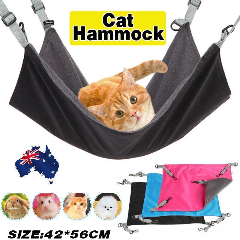 Premium Waterproof Cat Hammock Hanging Bed with Hooks - Pink